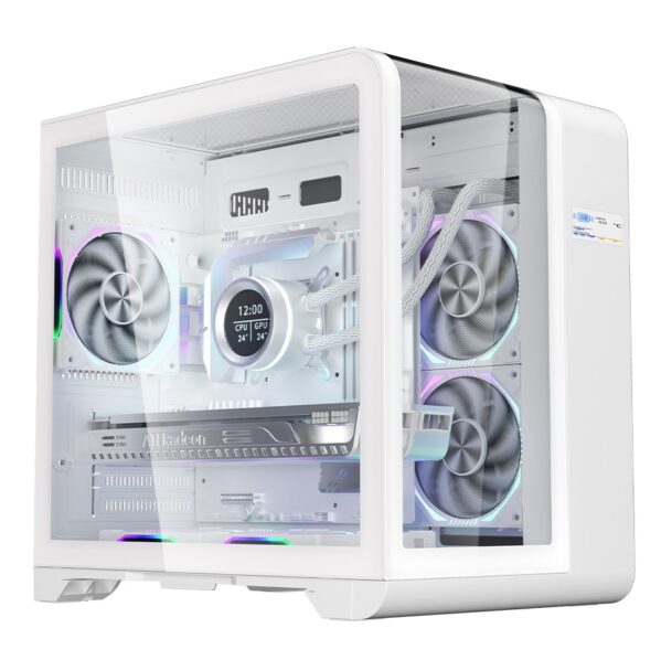 Sistem PC Gaming 1stPlayer® cu AMD Ryzen™ 7 7700 5.3 GHz, 32Mb cache, 32 GB DDR5, SSD 1 TB M.2, video GeForce® RTX™ 5060Ti 8 GB GDDR7 DLSS4, liquid cooling, WiFi, 77RT5W6TW, Windows 11 Pro