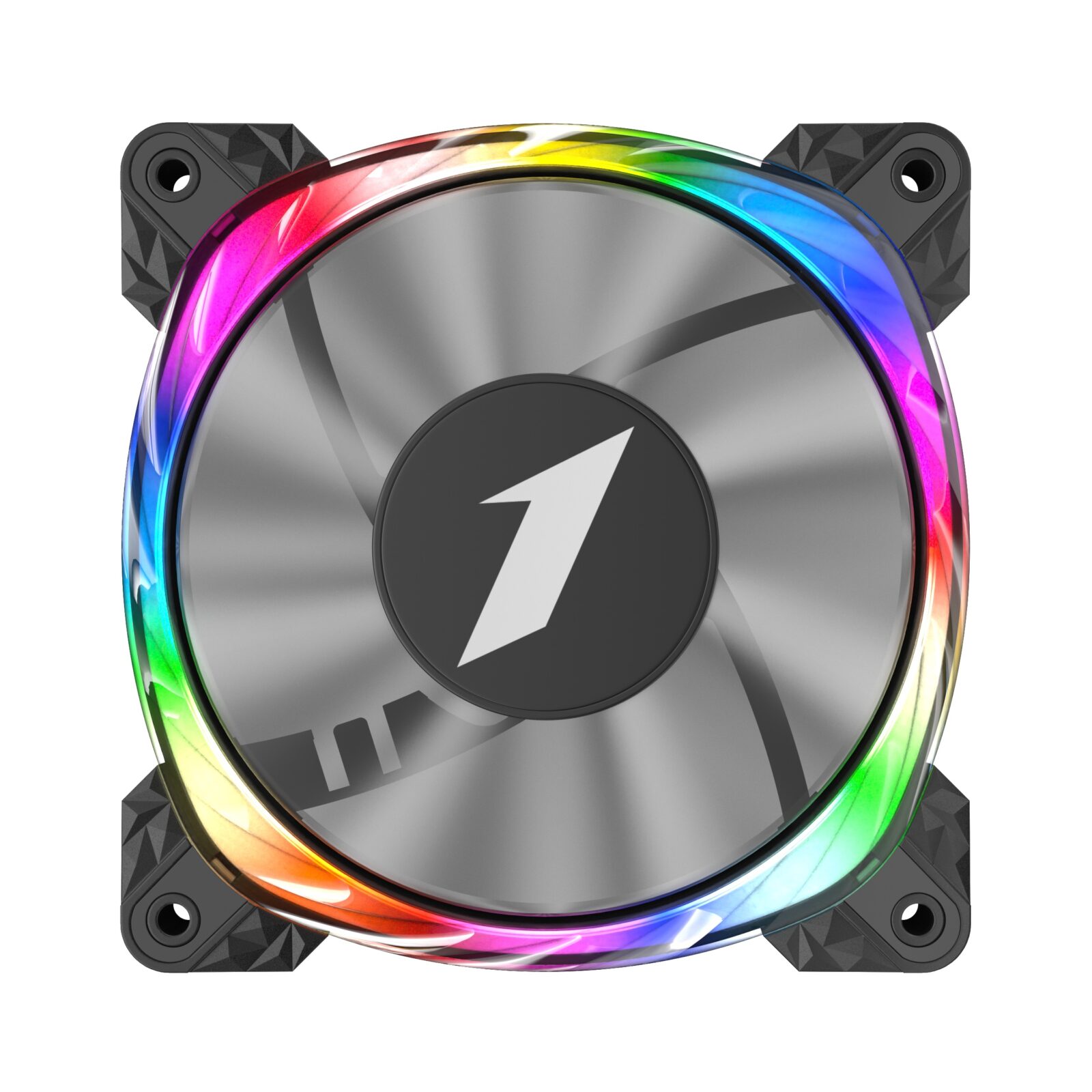 Ventilator carcasa 1stPlayer® aRGB M3 Firemoon, 120x120x25 mm silent, rulment hidraulic, conector 5 pini, negru - imagine 2