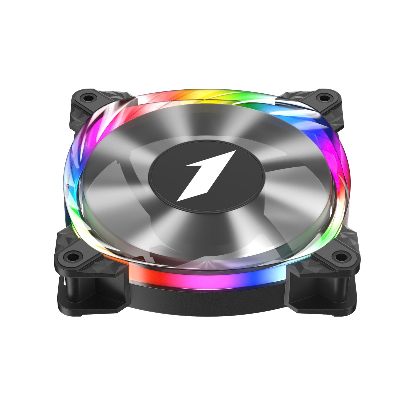 Ventilator carcasa 1stPlayer® aRGB M3 Firemoon, 120x120x25 mm silent, rulment hidraulic, conector 5 pini, negru - imagine 4