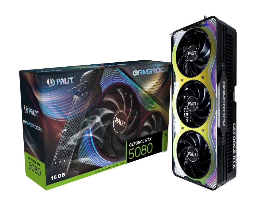Placa video Palit GeForce RTX 5080 GameRock 16GB GDDR7 256-bit DLSS 4.0