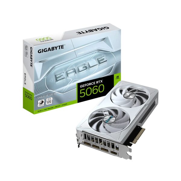 Placa Video GIGABYTE GEFORCE RTX 5060 EAGLE OC ICE 8GB GDDR7 128 bit, PCIE 5.0, 3x DP 1x HDMI