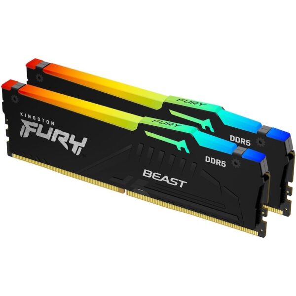 Memorie RAM Kingston DDR5 32GB 6000Mhz CL30 1.4V Dual Channel Kit Fury Beast Black RGB EXPO