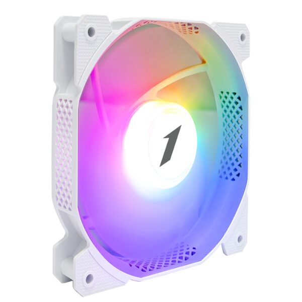 Ventilator 1stPlayer® aRGB F7R-WH reverse, control turatie, 120x120x25 mm silent, rulment hydraulic, 3pin(ARGB)+4PIN(PWM), alb