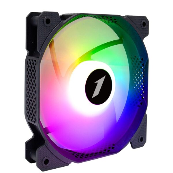 Ventilator 1stPlayer® aRGB F7R-BK reverse, control turatie, 120x120x25 mm silent, rulment hydraulic, 3pin(ARGB)+4PIN(PWM), negru