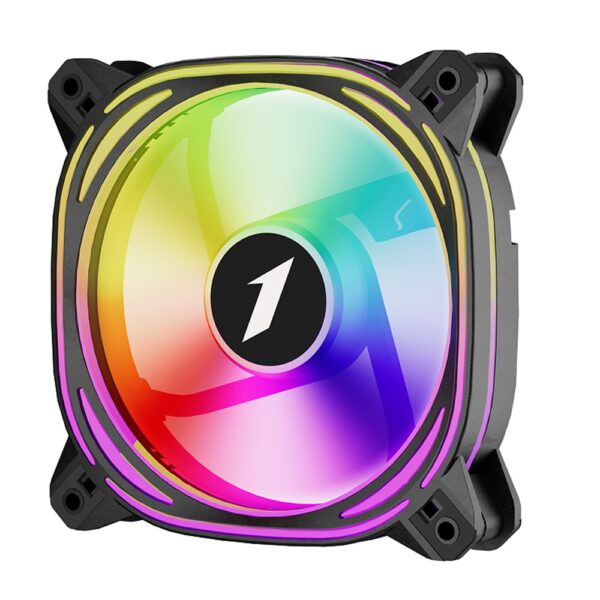 Ventilator 1stPlayer® aRGB FB7R-BK reverse, control turatie, 120x120x25 mm silent, rulment hydraulic, 3pin(ARGB)+4PIN(PWM), negru