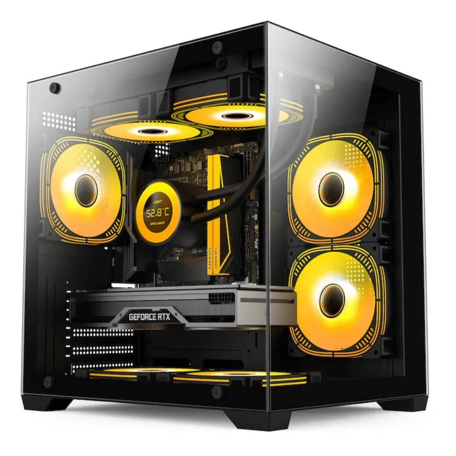 Sistem PC Gaming 1stPlayer® cu Intel® Core™ i5 14600KF Raptor Lake 5.3 GHz, 32GB DDR5, SSD 1TB M.2, placa video GeForce® RTX™ 5060Ti 8 GB GDDR7, liquid cooling, BV5B56TW, Windows 11 Pro