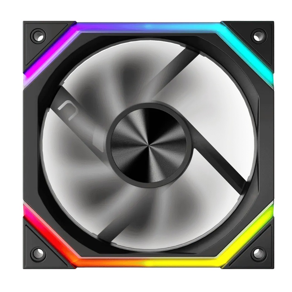 Ventilator 1stPlayer® aRGB FH7R-BK reverse, control turatie, 120x120x25 mm silent, rulment hydraulic, 3pin(ARGB)+4PIN(PWM), negru - imagine 2