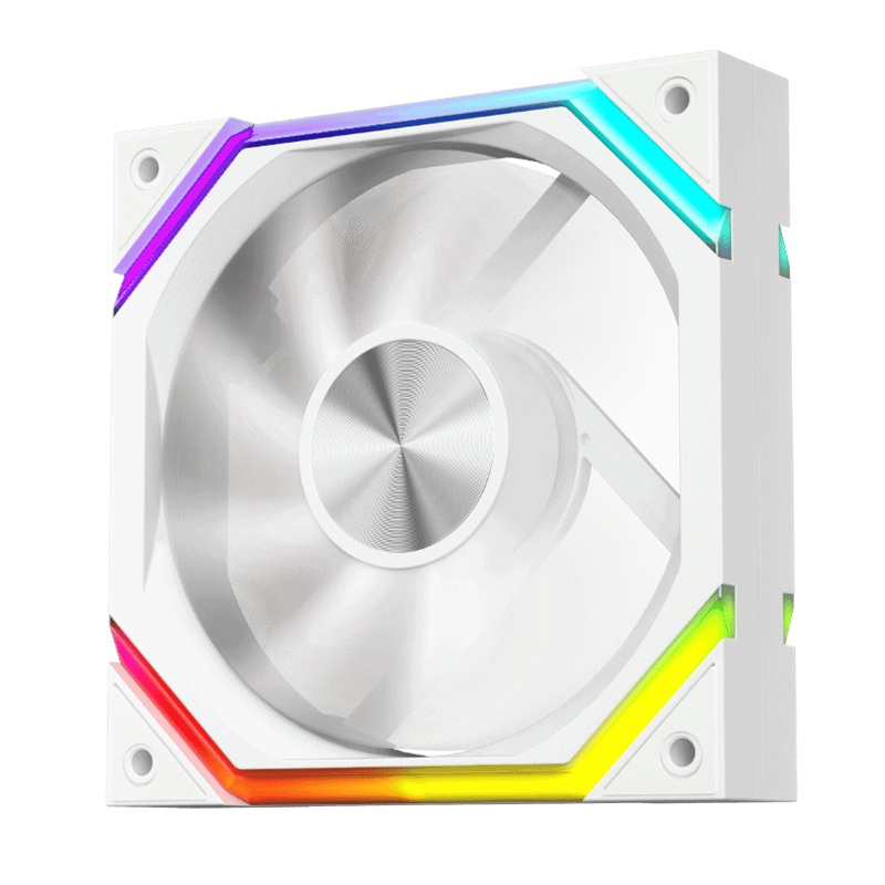 Ventilator 1stPlayer® aRGB FH7-WH, control turatie, 120x120x25 mm silent, rulment hydraulic, 3pin(ARGB)+4PIN(PWM), alb