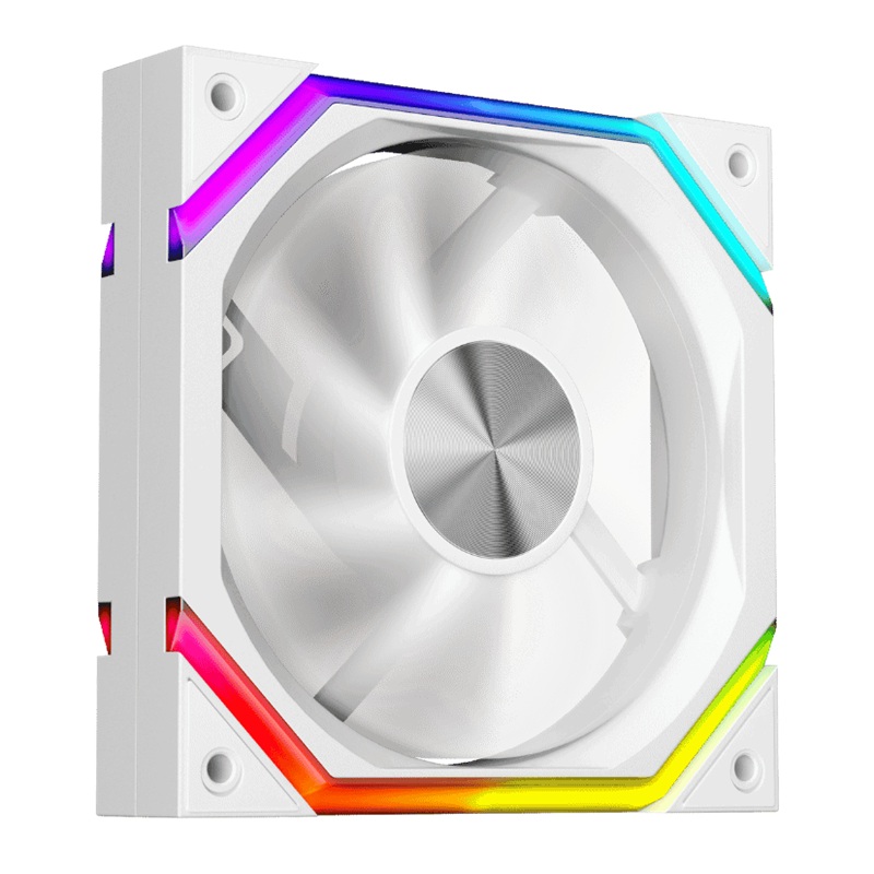 Ventilator 1stPlayer® aRGB FH7-WH, control turatie, 120x120x25 mm silent, rulment hydraulic, 3pin(ARGB)+4PIN(PWM), alb - imagine 2