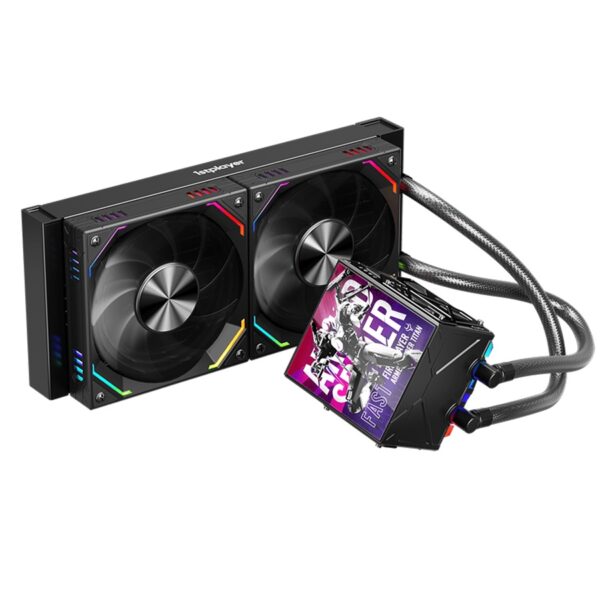 Cooler Procesor 1stPLAYER FT 240E-bk FAST aRGB, display personalizabil, compatibil AMD si Intel, negru
