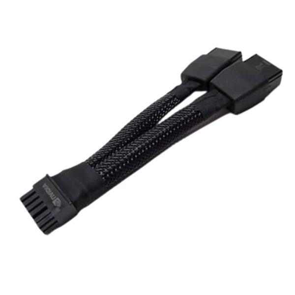 Cablu nVIDIA® Premium 12+4pin PCIe Gen 5 12VHPWR 600W la 2×8 pin, negru