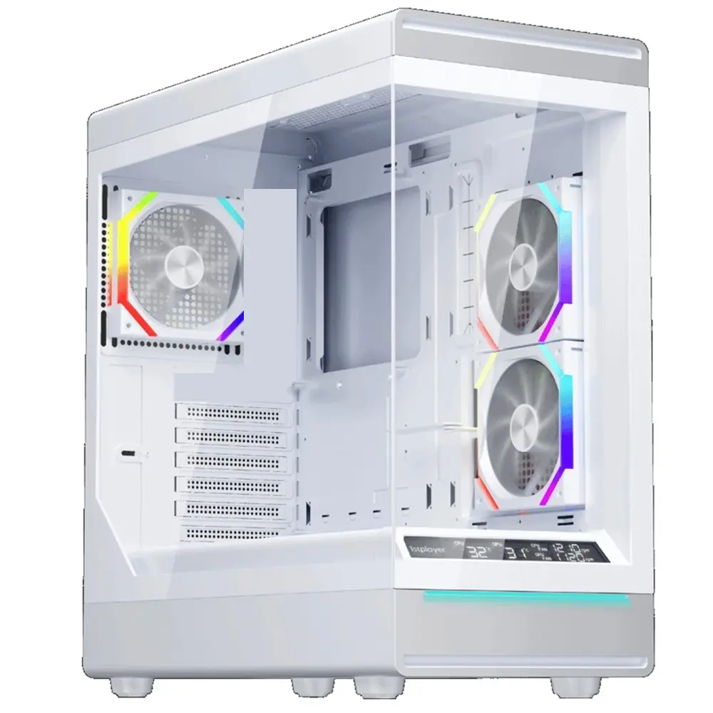 Carcasa 1stPLAYER Gaming WD8-wh, 3 ventilatoare aRGB plus PWM, ATX
