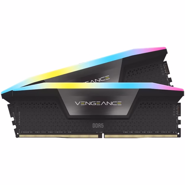 Memorie RAM CORSAIR Vengeance RGB Black, 32GB DDR5, 5200MHz, CL40
