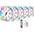 Set 5 ventilatoare 1stPlayer® M3-wh aRGB, controller si telecomanda, alb